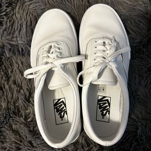 Vans Era Stacked “Old Skool” White Leather. Unisex Womens 9/Mens 7.5 Worn twice!
